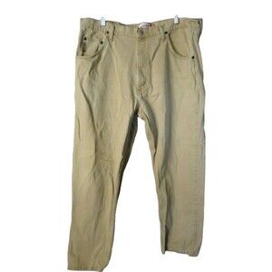 Wrangler Straight Leg Regular Fit Jeans Men Measured 36x31 Brown 100% Cotton